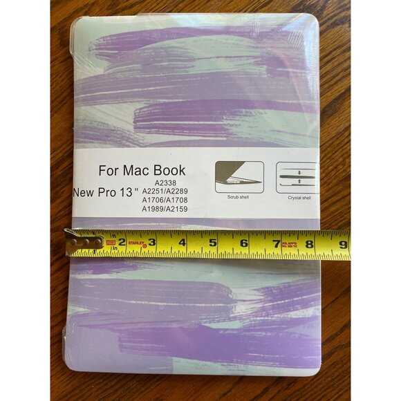 MacBook Pro 13" Case A2338 A2251 A2289 A1706 A1708 A1989 A2159 Purple & Green - Picture 7 of 8